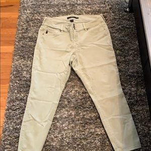 Light green skinny jeans